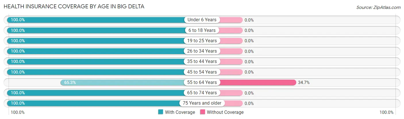 Health Insurance Coverage by Age in Big Delta