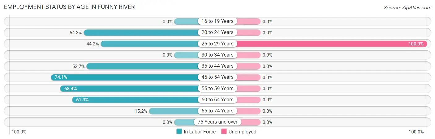 Employment Status by Age in Funny River