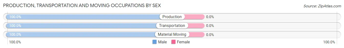 Production, Transportation and Moving Occupations by Sex in Golovin