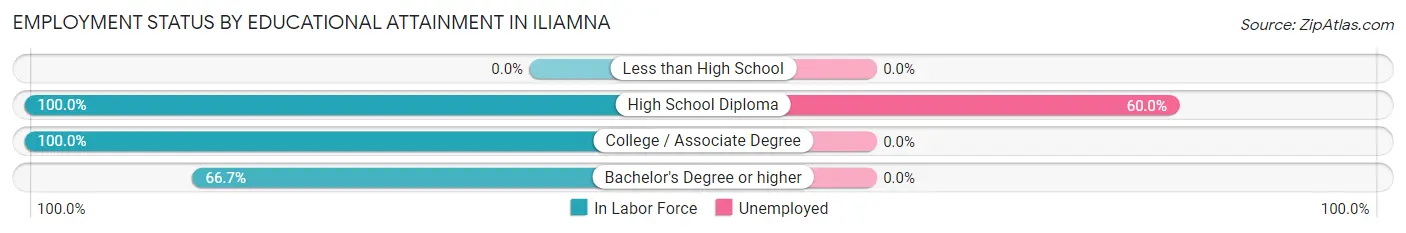 Employment Status by Educational Attainment in Iliamna