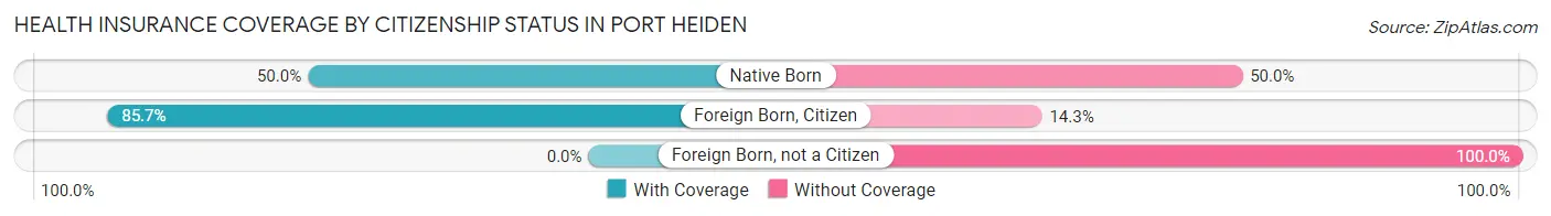 Health Insurance Coverage by Citizenship Status in Port Heiden