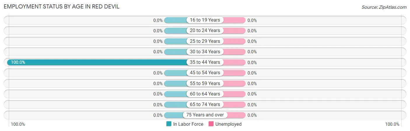 Employment Status by Age in Red Devil