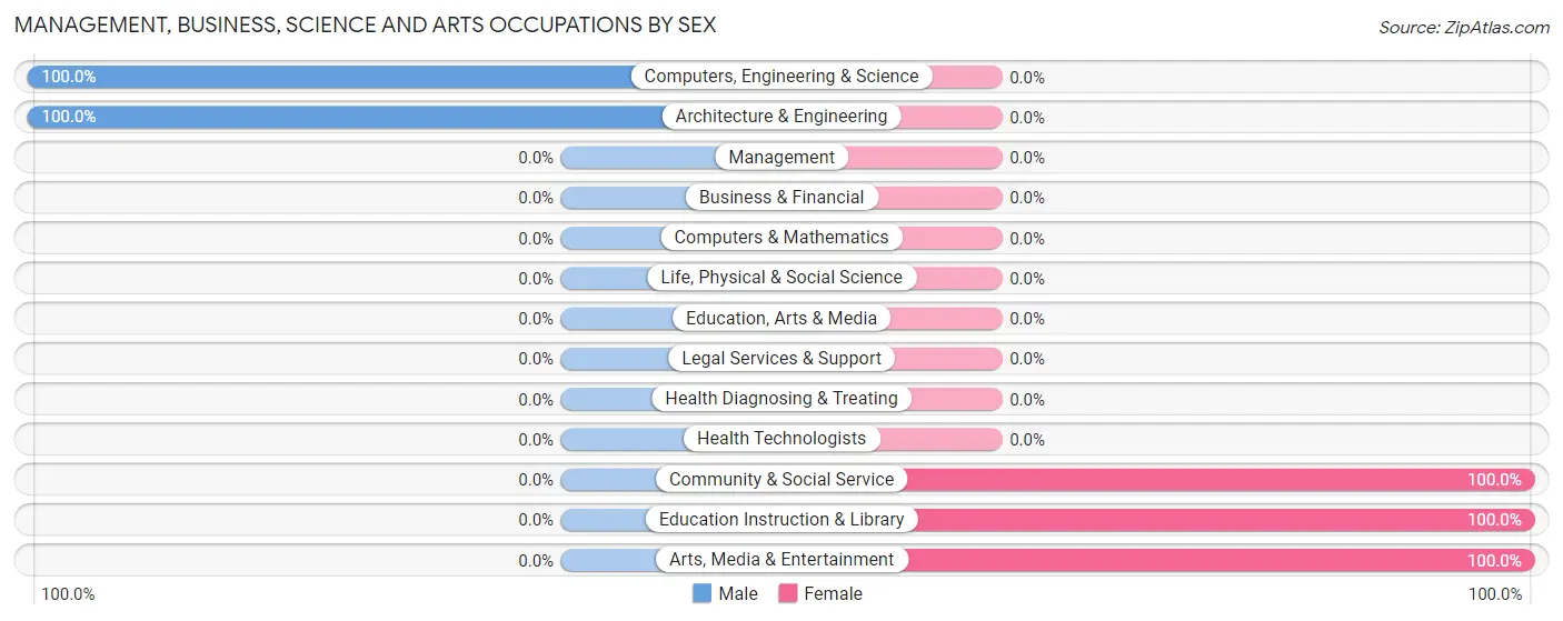 Management, Business, Science and Arts Occupations by Sex in Shageluk