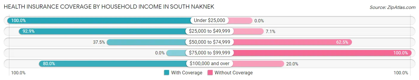 Health Insurance Coverage by Household Income in South Naknek