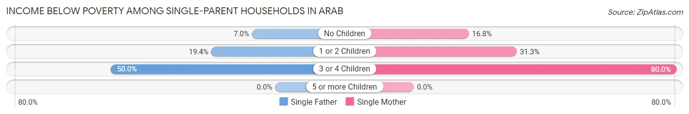 Income Below Poverty Among Single-Parent Households in Arab