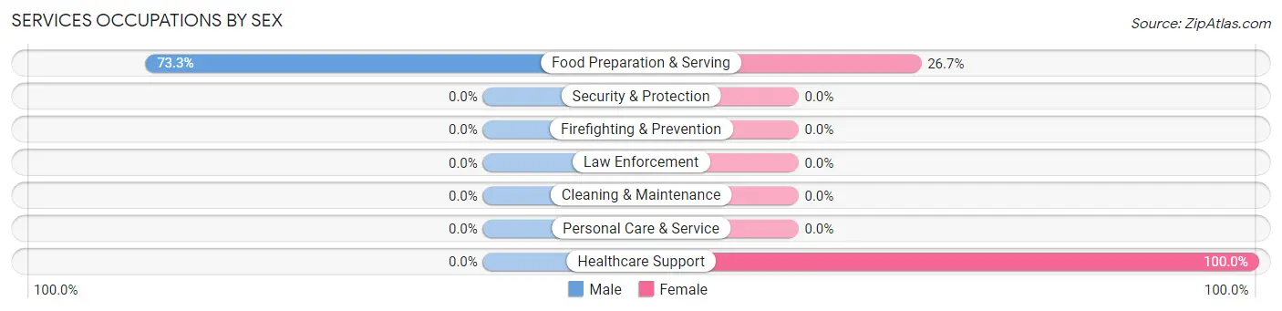 Services Occupations by Sex in Banks