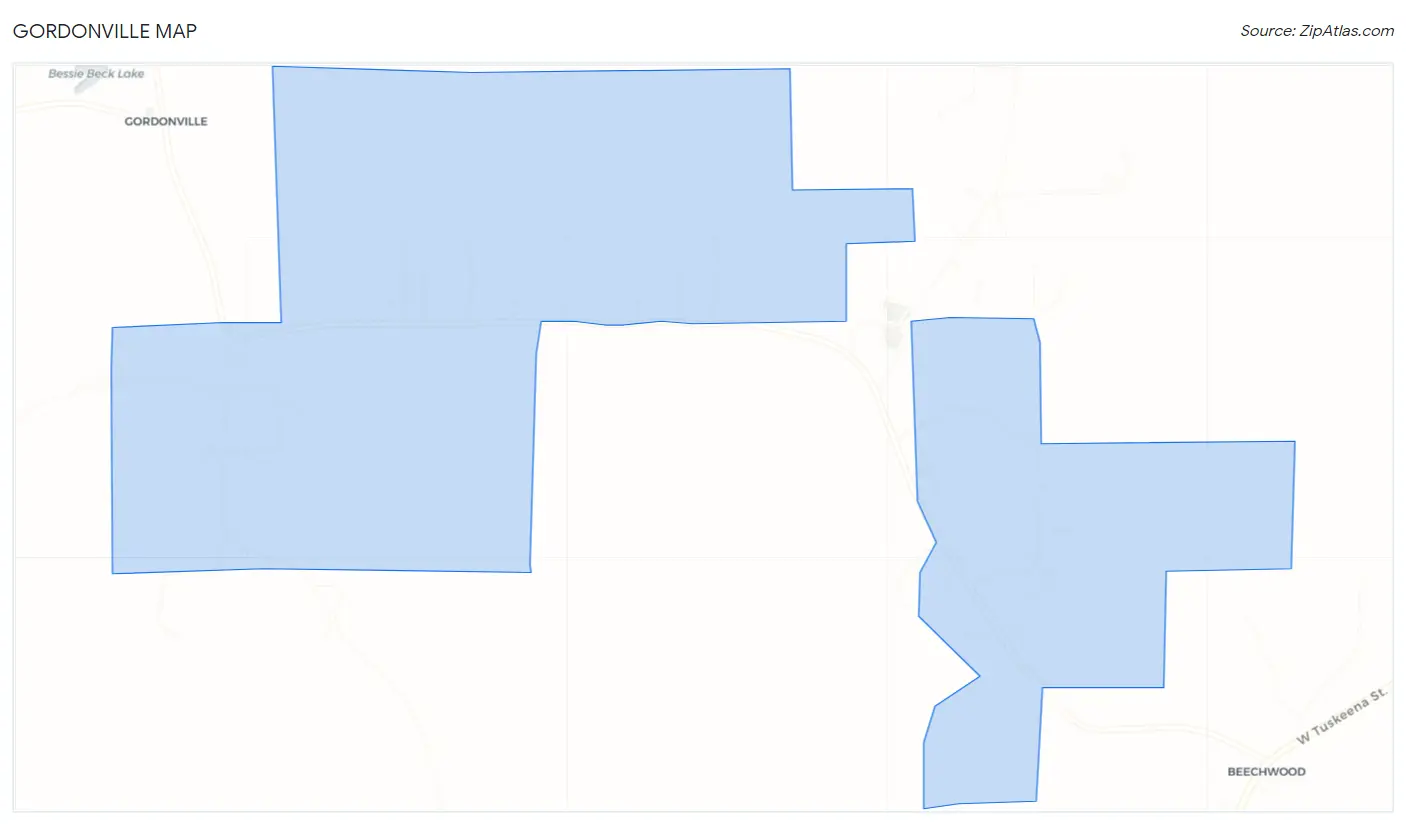 Gordonville Map