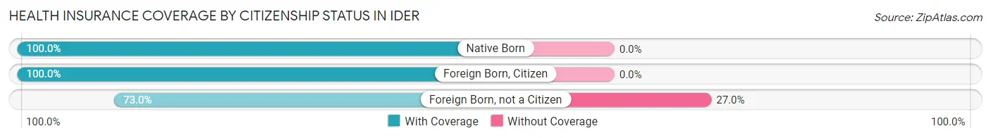 Health Insurance Coverage by Citizenship Status in Ider