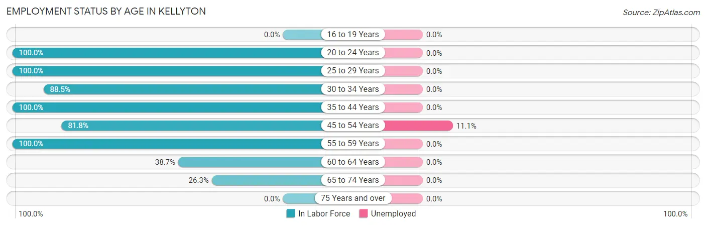 Employment Status by Age in Kellyton
