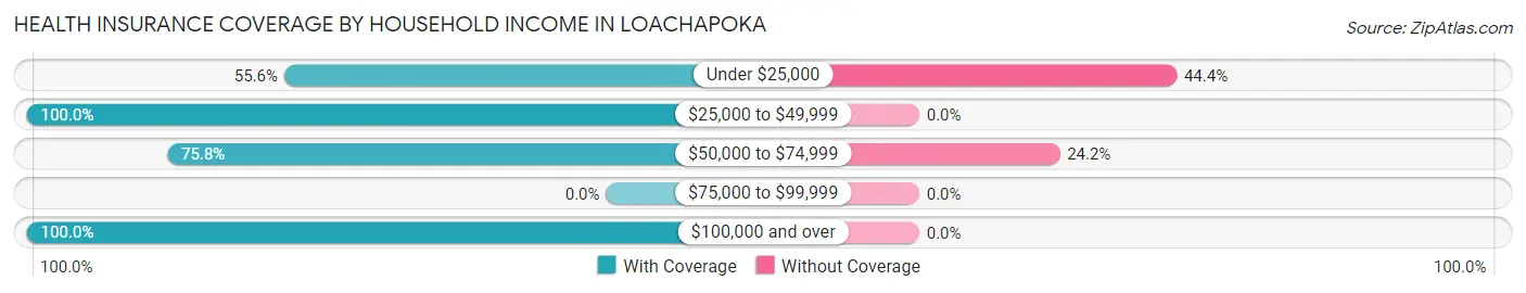 Health Insurance Coverage by Household Income in Loachapoka
