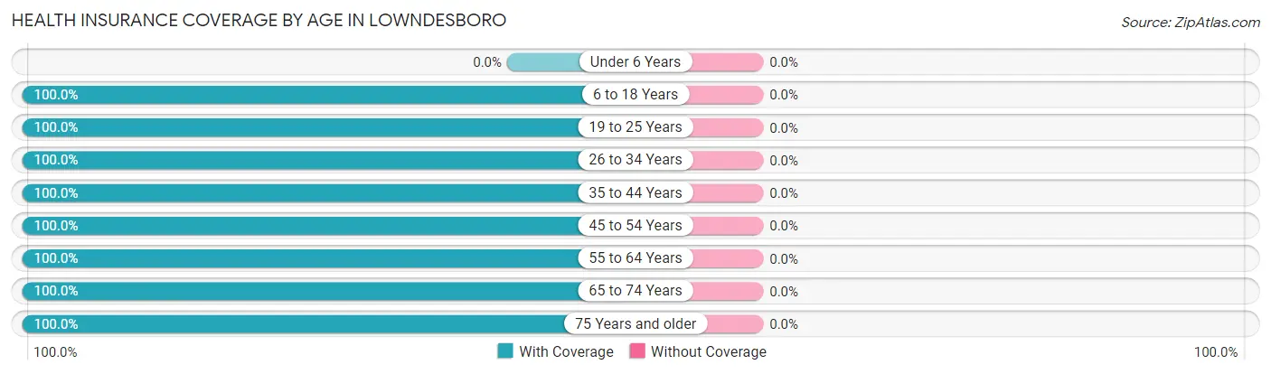 Health Insurance Coverage by Age in Lowndesboro