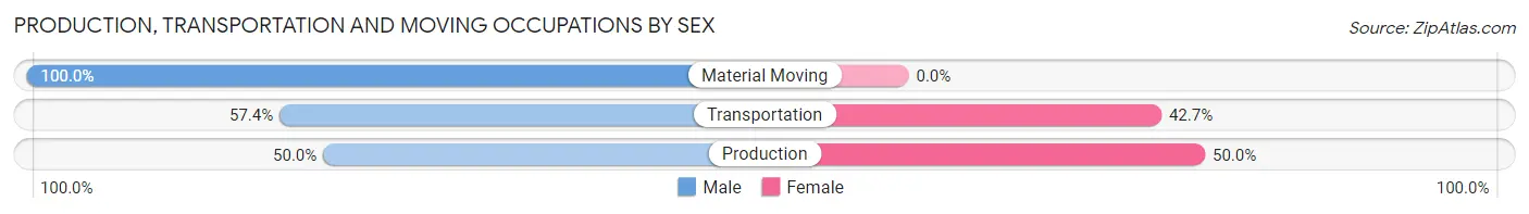 Production, Transportation and Moving Occupations by Sex in Magnolia Springs