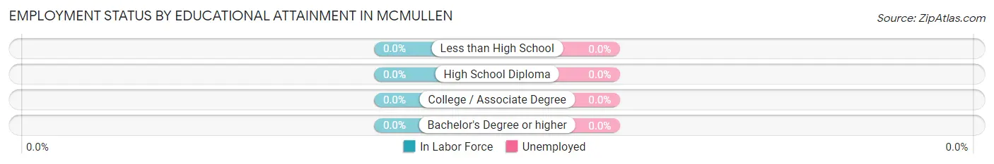 Employment Status by Educational Attainment in McMullen