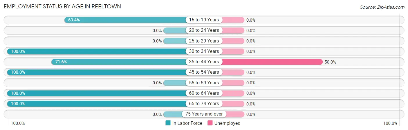 Employment Status by Age in Reeltown