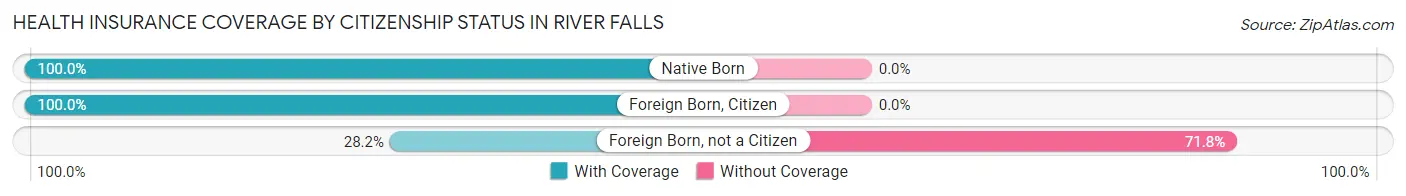 Health Insurance Coverage by Citizenship Status in River Falls