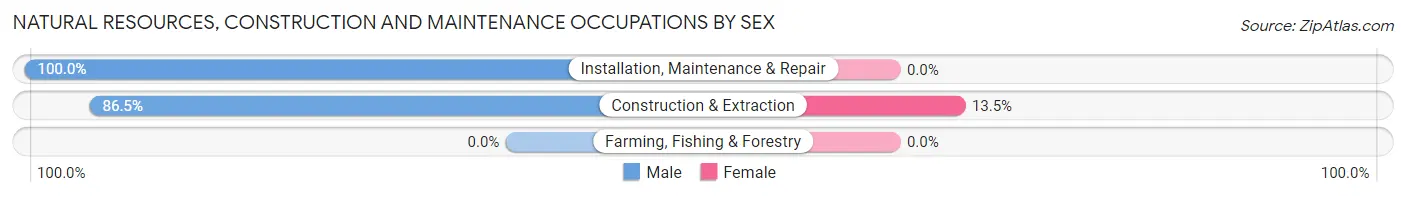 Natural Resources, Construction and Maintenance Occupations by Sex in Robertsdale