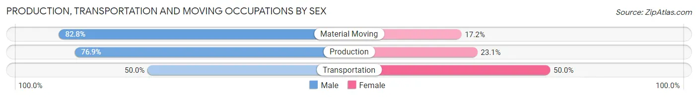Production, Transportation and Moving Occupations by Sex in Twin