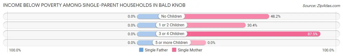 Income Below Poverty Among Single-Parent Households in Bald Knob