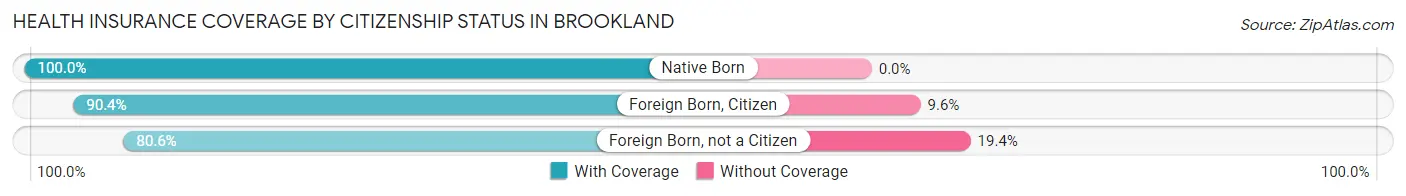 Health Insurance Coverage by Citizenship Status in Brookland