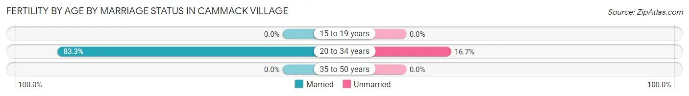 Female Fertility by Age by Marriage Status in Cammack Village