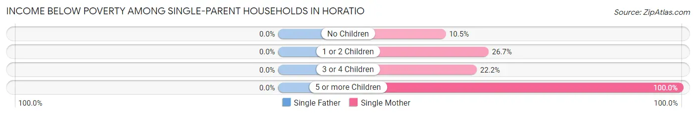 Income Below Poverty Among Single-Parent Households in Horatio