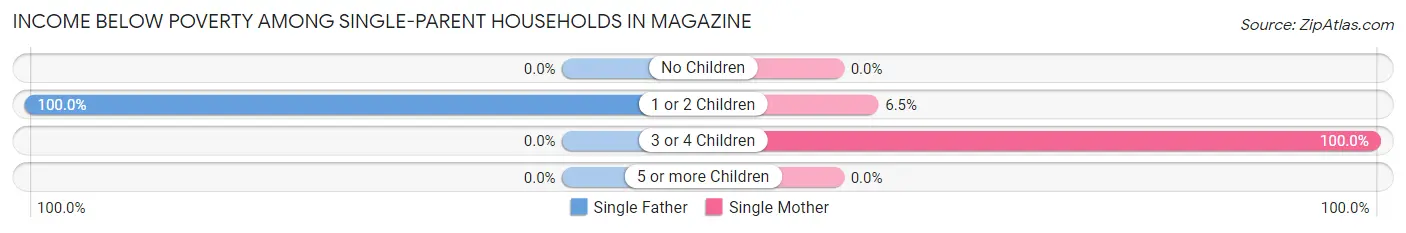 Income Below Poverty Among Single-Parent Households in Magazine