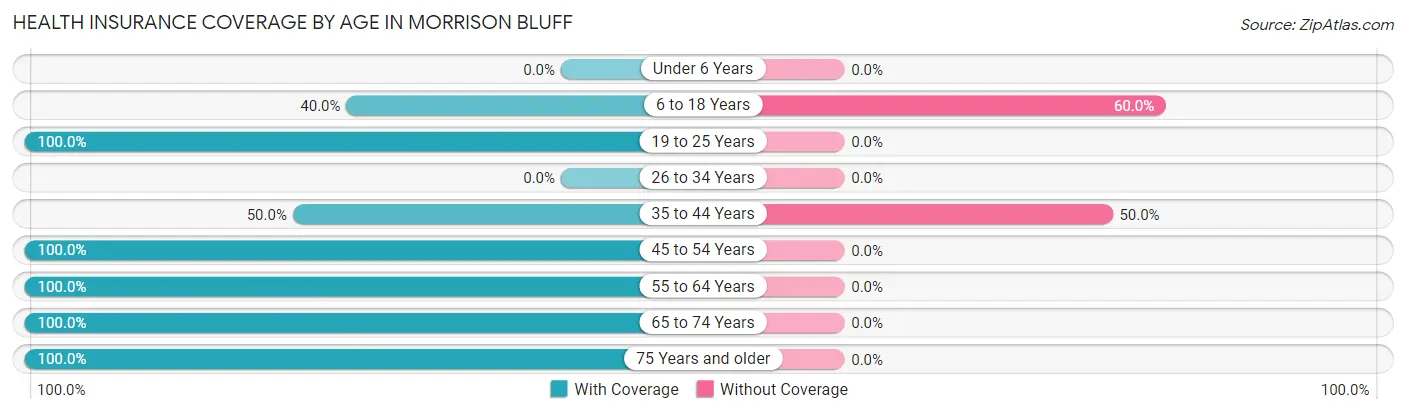 Health Insurance Coverage by Age in Morrison Bluff