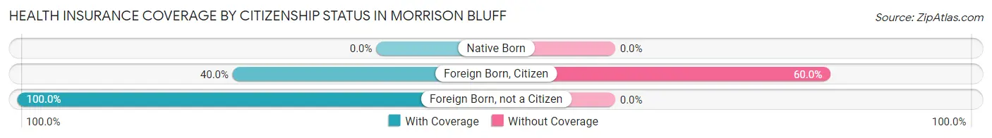 Health Insurance Coverage by Citizenship Status in Morrison Bluff