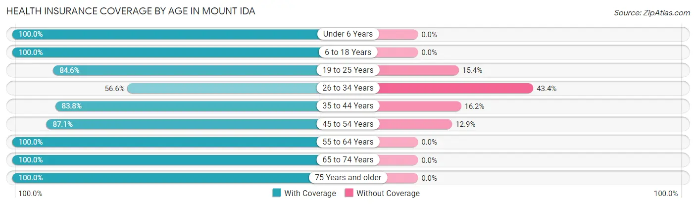 Health Insurance Coverage by Age in Mount Ida