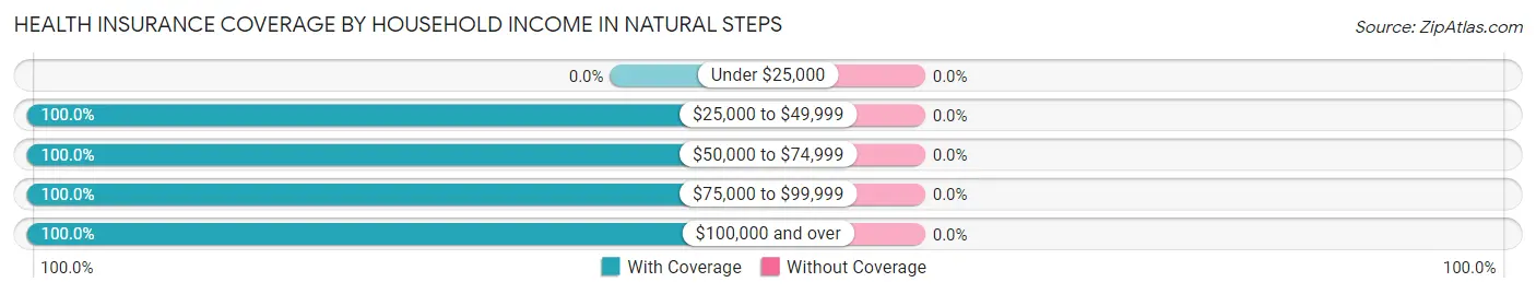 Health Insurance Coverage by Household Income in Natural Steps