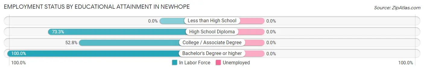 Employment Status by Educational Attainment in Newhope