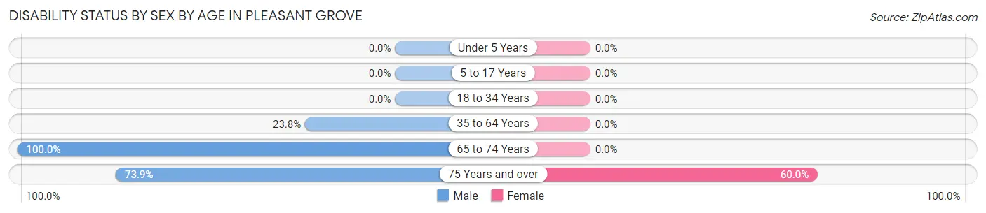 Disability Status by Sex by Age in Pleasant Grove