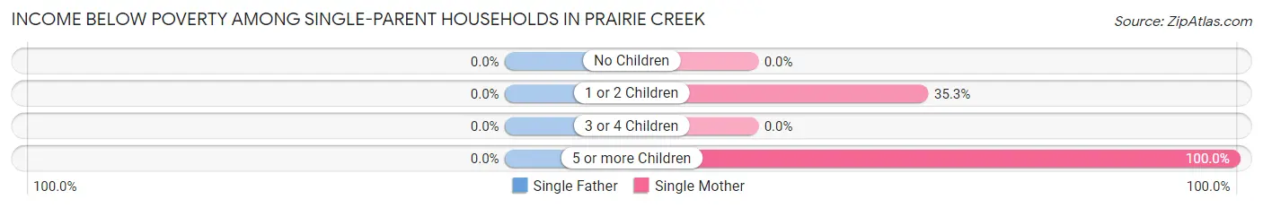Income Below Poverty Among Single-Parent Households in Prairie Creek