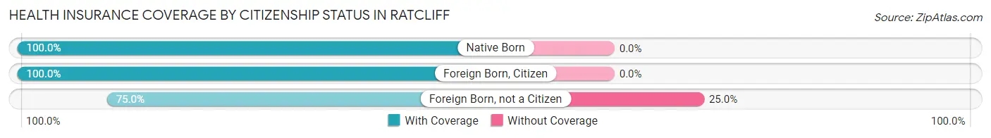 Health Insurance Coverage by Citizenship Status in Ratcliff