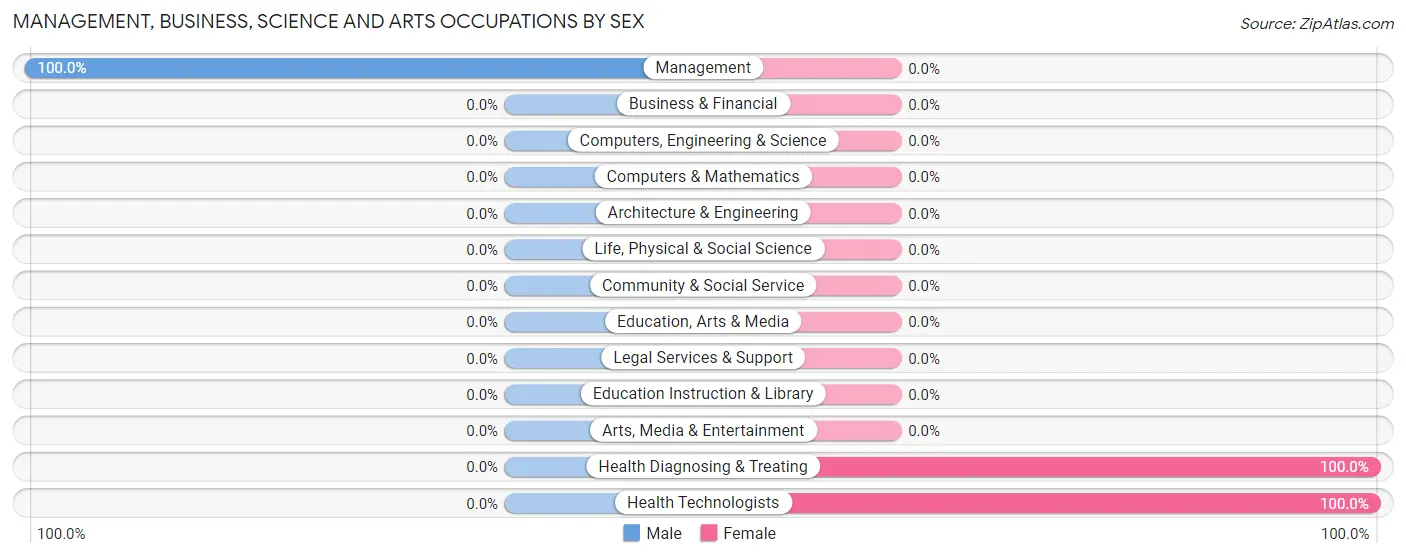 Management, Business, Science and Arts Occupations by Sex in Rudy