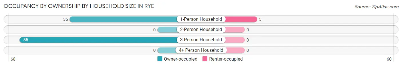 Occupancy by Ownership by Household Size in Rye