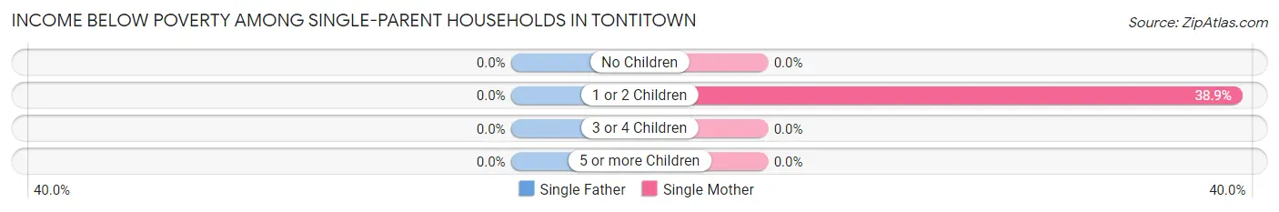 Income Below Poverty Among Single-Parent Households in Tontitown
