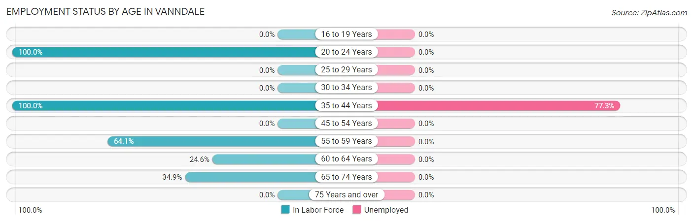 Employment Status by Age in Vanndale