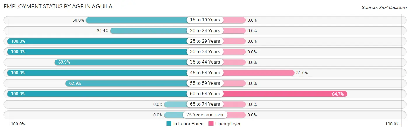 Employment Status by Age in Aguila