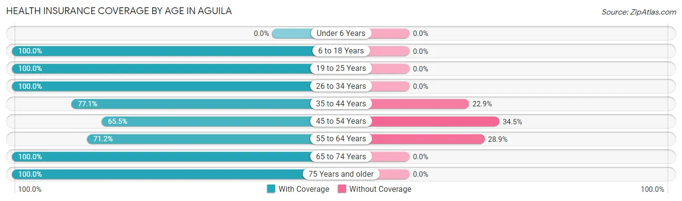 Health Insurance Coverage by Age in Aguila