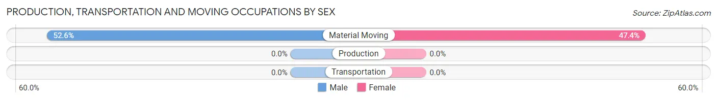 Production, Transportation and Moving Occupations by Sex in Aguila