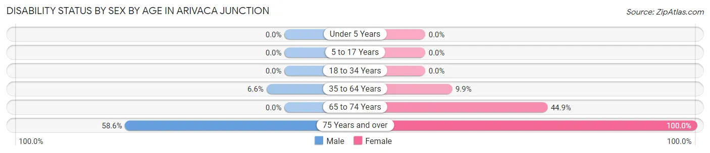 Disability Status by Sex by Age in Arivaca Junction