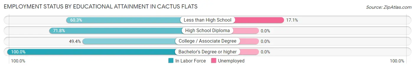 Employment Status by Educational Attainment in Cactus Flats