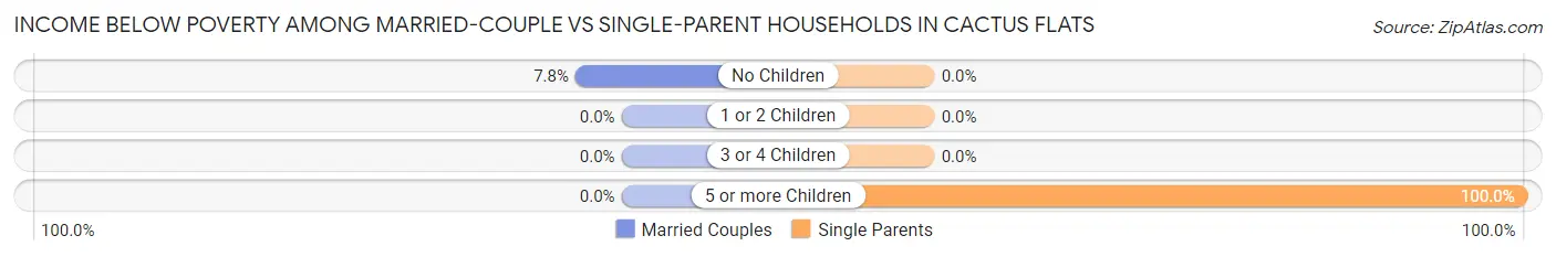Income Below Poverty Among Married-Couple vs Single-Parent Households in Cactus Flats