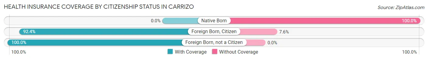 Health Insurance Coverage by Citizenship Status in Carrizo