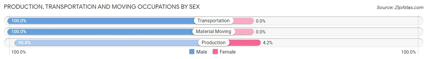 Production, Transportation and Moving Occupations by Sex in Cornville