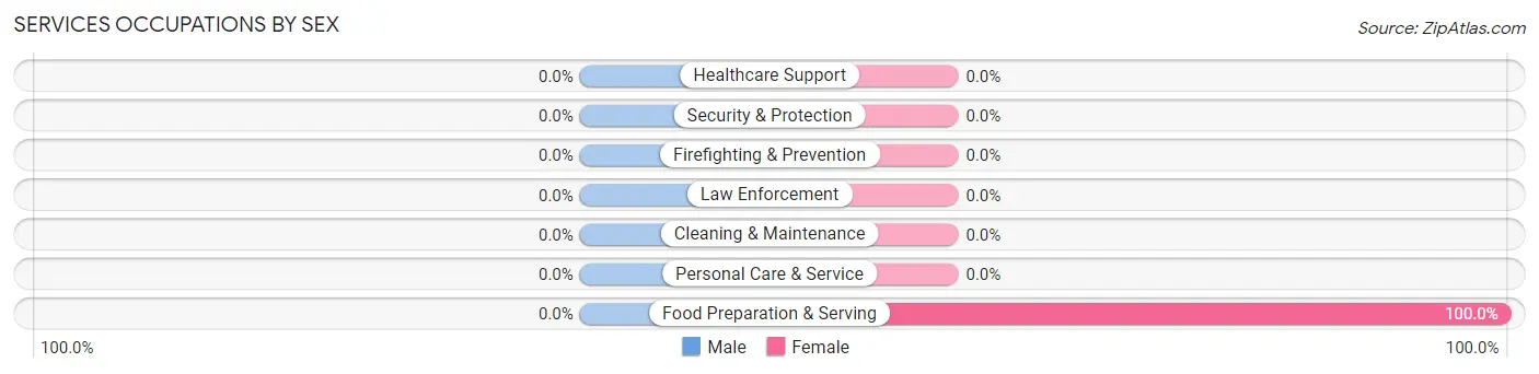 Services Occupations by Sex in East Verde Estates