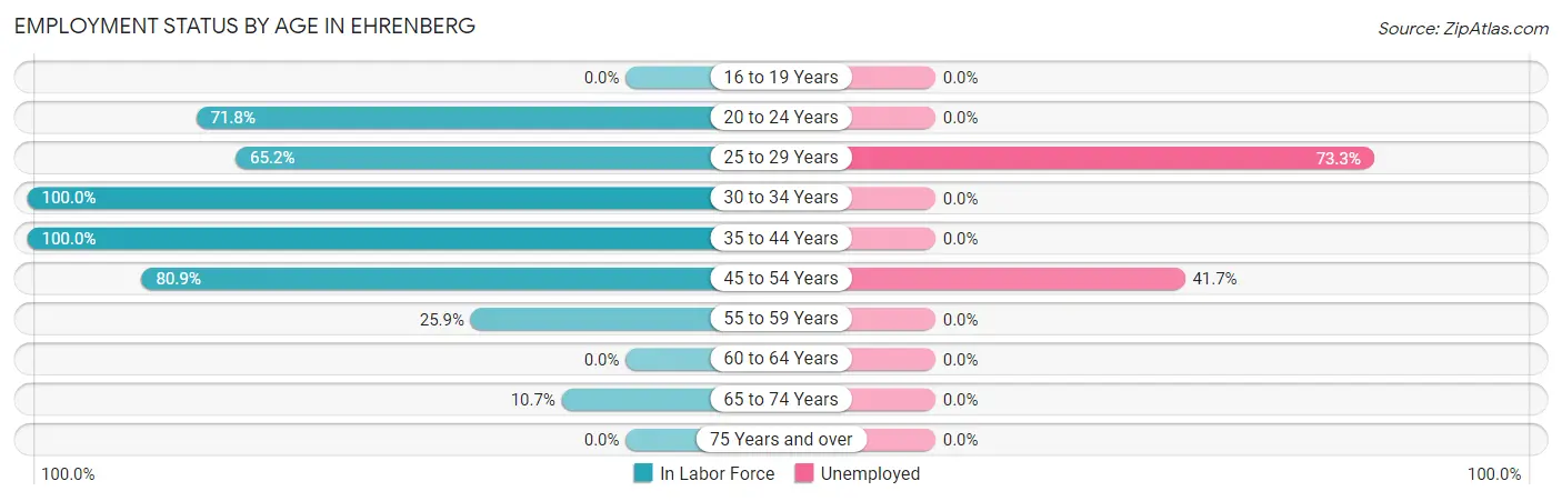 Employment Status by Age in Ehrenberg
