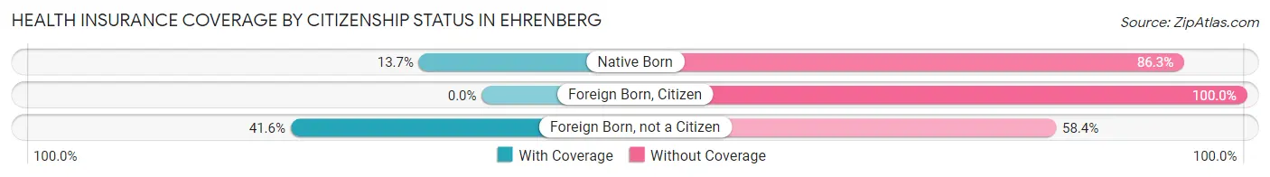Health Insurance Coverage by Citizenship Status in Ehrenberg