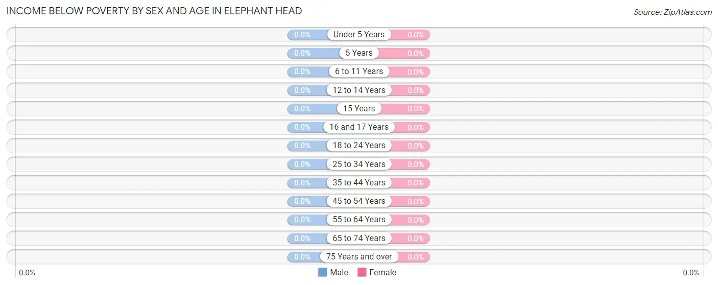 Income Below Poverty by Sex and Age in Elephant Head